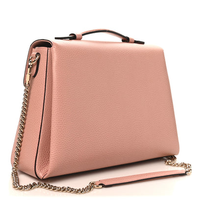 Gucci Dollar Calfskin Medium Interlocking G Top Handle Shoulder Bag Soft Pink 3 of 10