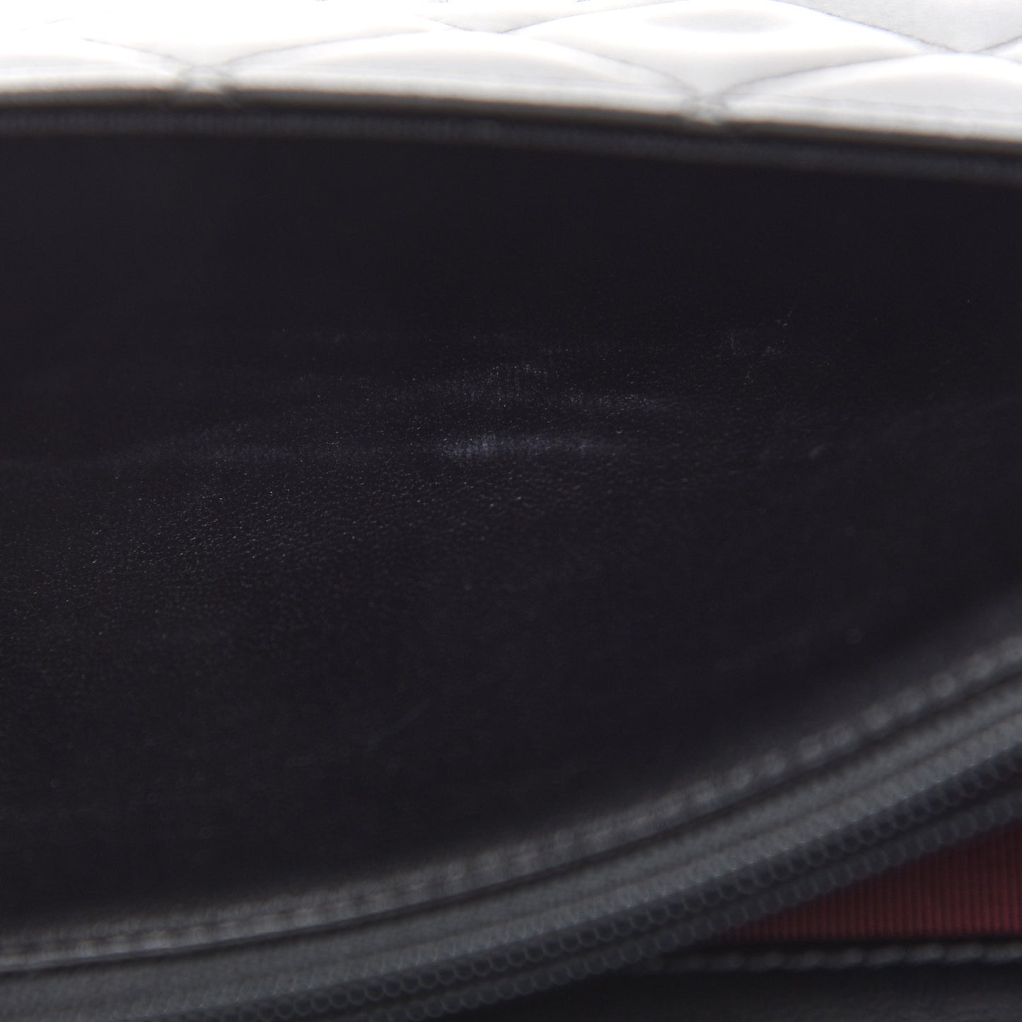 Lambskin Quilted Wallet On Chain WOC Black