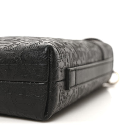 Salvatore Ferragamo Calfskin Gancini Embossed Travel Crossbody Black 8 of 9