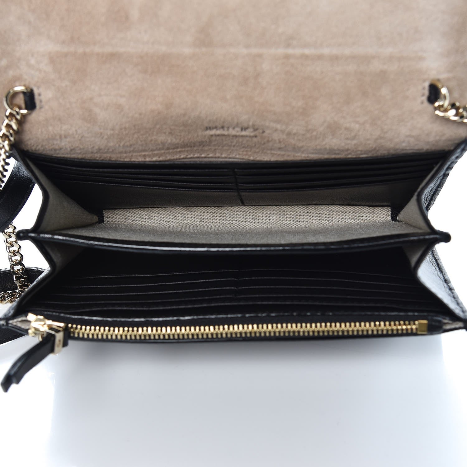Jimmy Choo Lambskin Logo Emossed Wallet On Chain Black 5 of 9