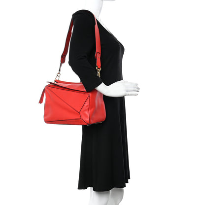 Loewe Calfskin Medium Puzzle Bag Scarlet 2 of 10