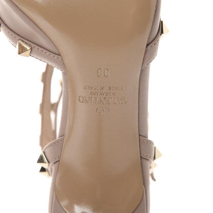 Valentino Garavani Calfskin Nappa Rockstud Ankle Strap 65mm Pumps 38 Poudre 7 of 10