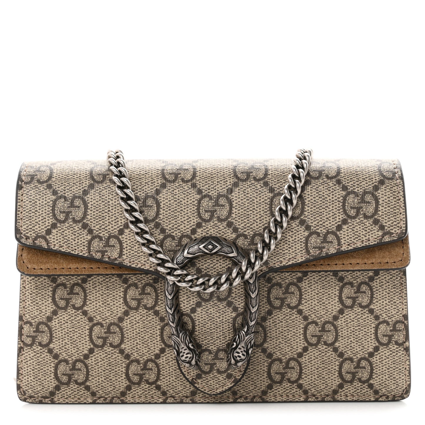 GG Supreme Monogram Super Mini Dionysus Shoulder Bag Taupe