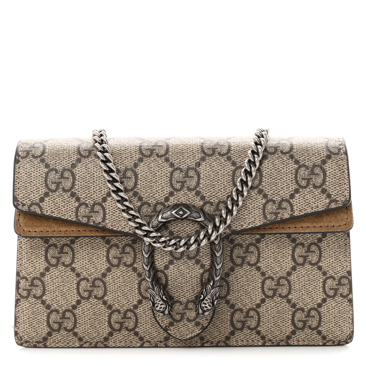 Gucci GG Supreme Monogram Super Mini Dionysus Shoulder Bag Taupe 8 of 11