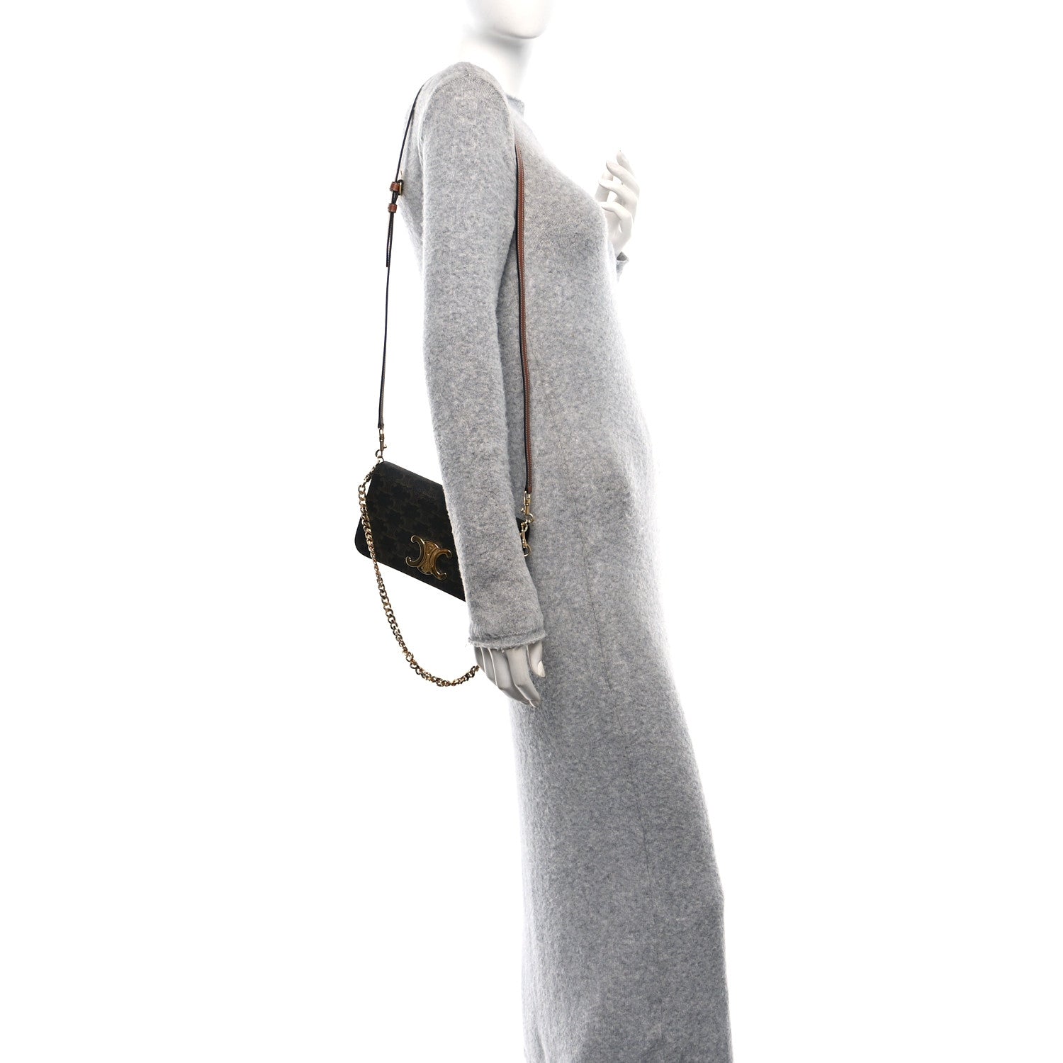 Celine Triomphe Canvas Multipochette Tan 2 of 12