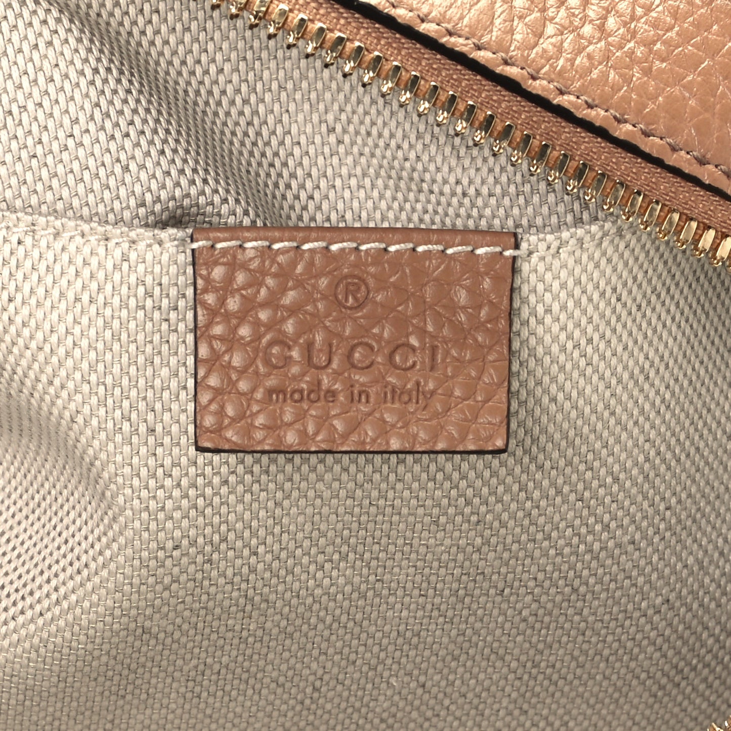 Pebbled Calfskin Small Soho Disco Bag Camelia