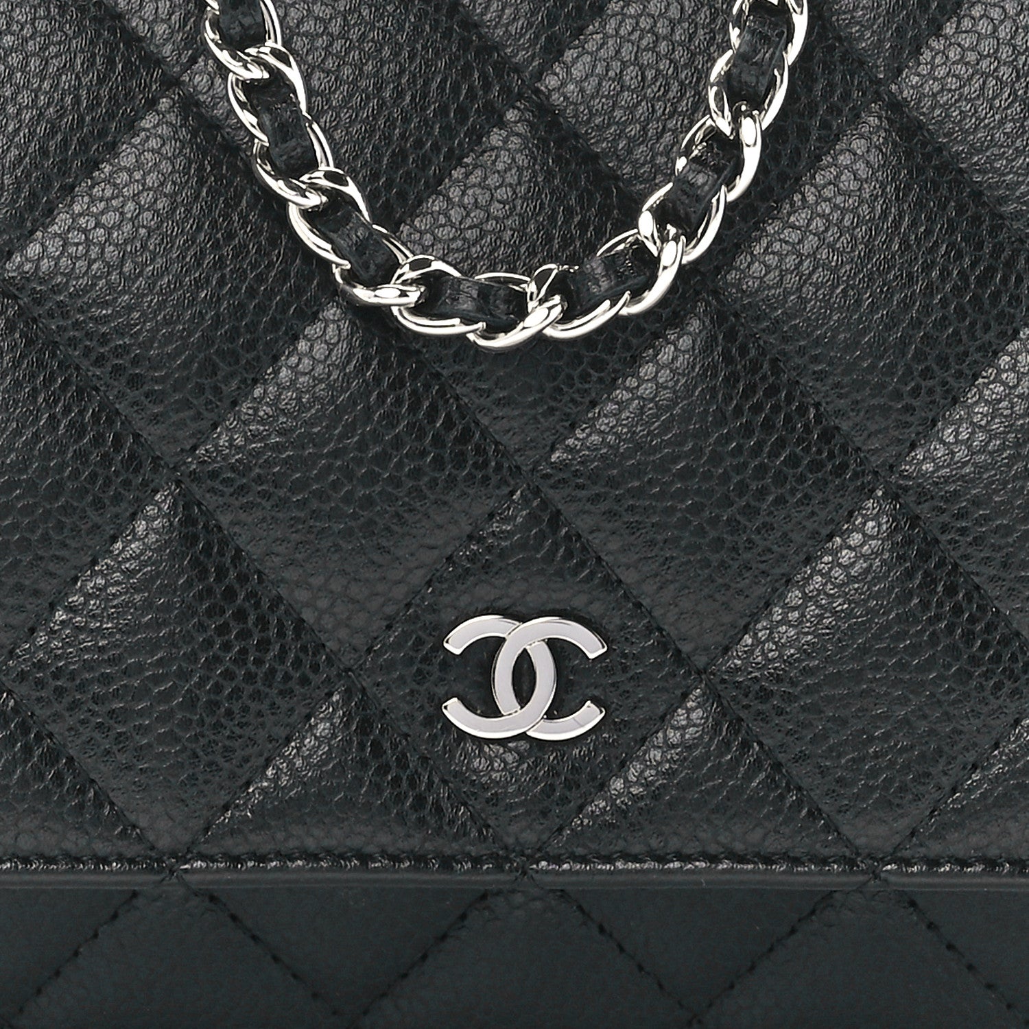 Chanel Caviar Quilted Wallet On Chain WOC Black 9 of 12