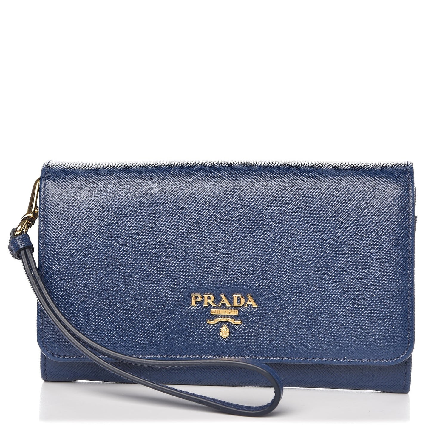 Saffiano Metal Wristlet Wallet Bleuette
