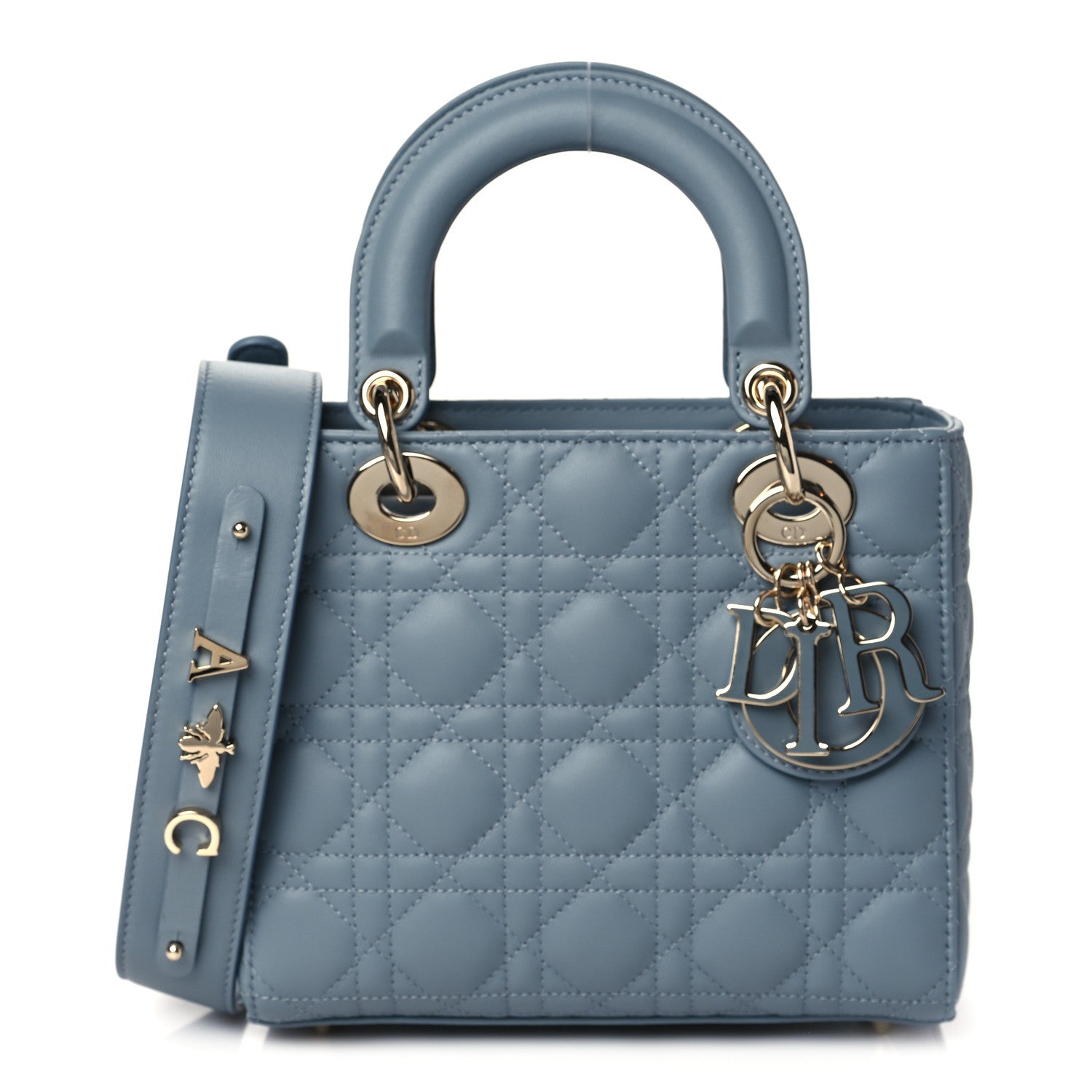 Christian Dior Lambskin Cannage Small My ABCDior Lady Dior Cloud Blue 1 of 11
