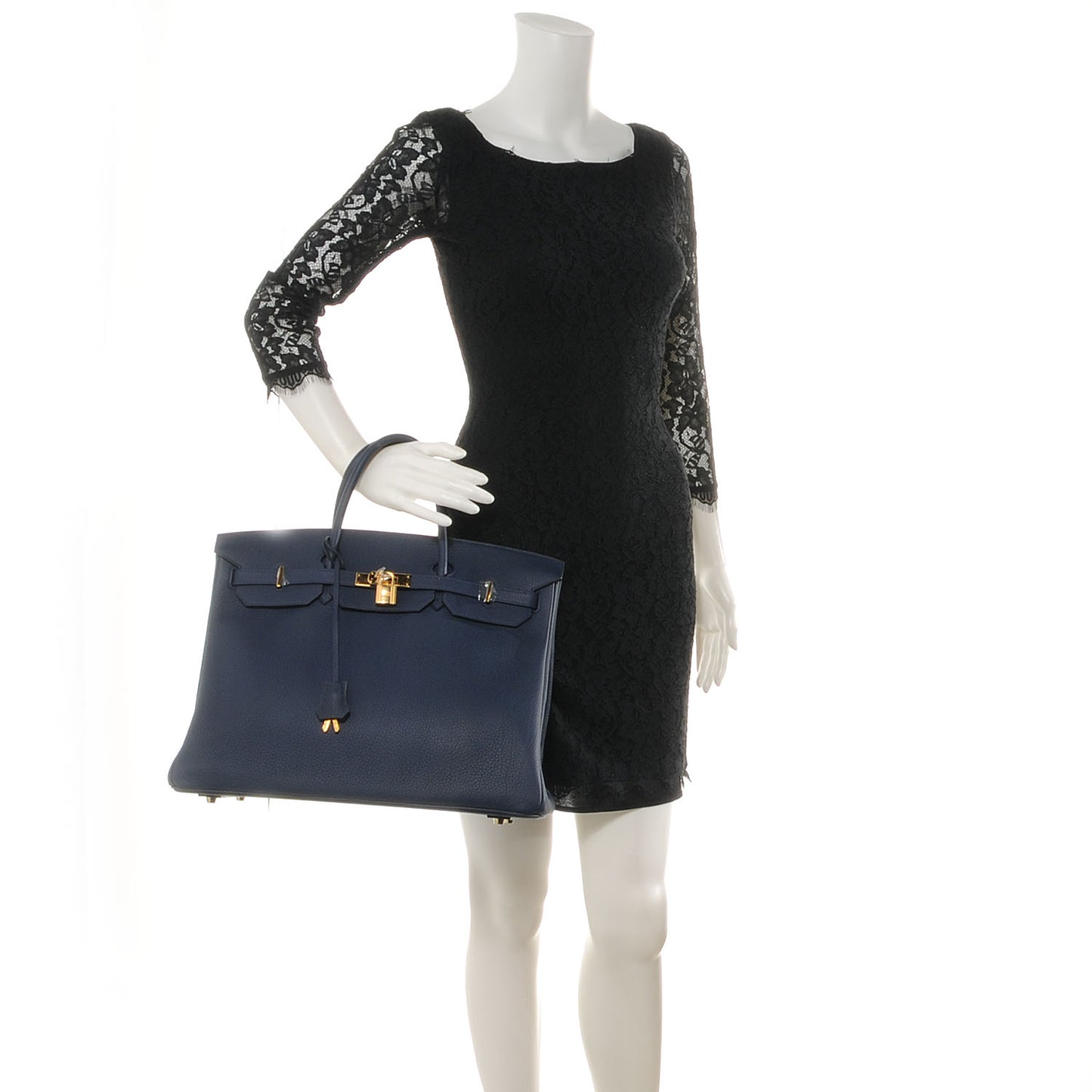 Taurillon Clemence Birkin 40 Bleu Abysse