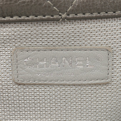 Chanel Metallic Metallized Calfskin Quilted XXL Travel Flap Bag Dark Silver 6 of 12
