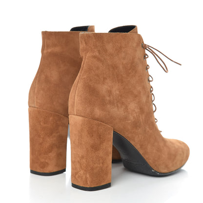 Saint Laurent Suede Otterproof Light Babies 90 Ankle Boots 40.5 Fox Brown 4 of 11