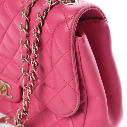 Chanel Lambskin Quilted Jumbo Mademoiselle Chic Flap Fuchsia 17 of 32