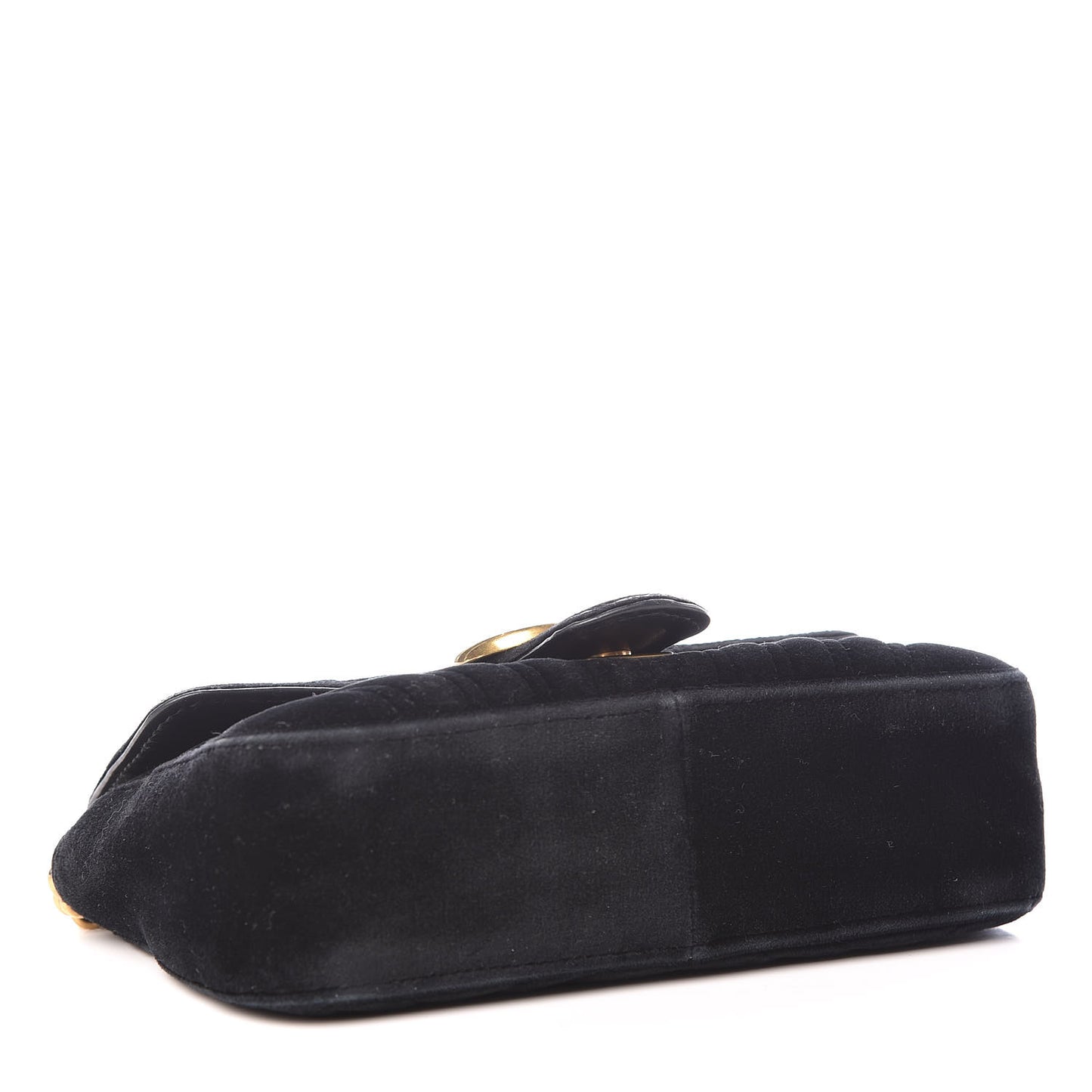 Velvet Matelasse Mini GG Marmont Shoulder Bag Black