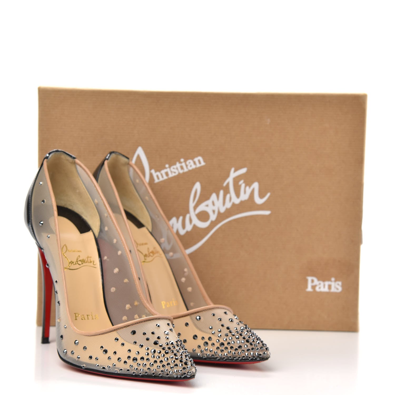 Christian Louboutin Crystal Strass Follies 100 Pumps 37 Version Hematite 10 of 10