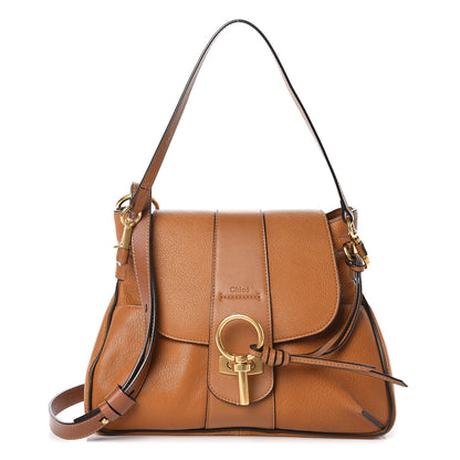 Chloe Grained Lambskin Small Lexa Shoulder Bag Mustard Brown 1 of 8