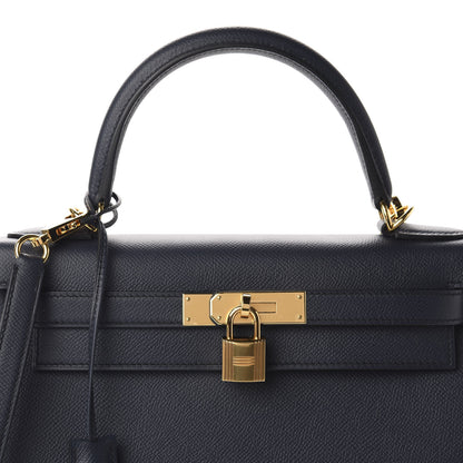 Hermes Epsom Kelly Sellier 28 Bleu Indigo 10 of 11