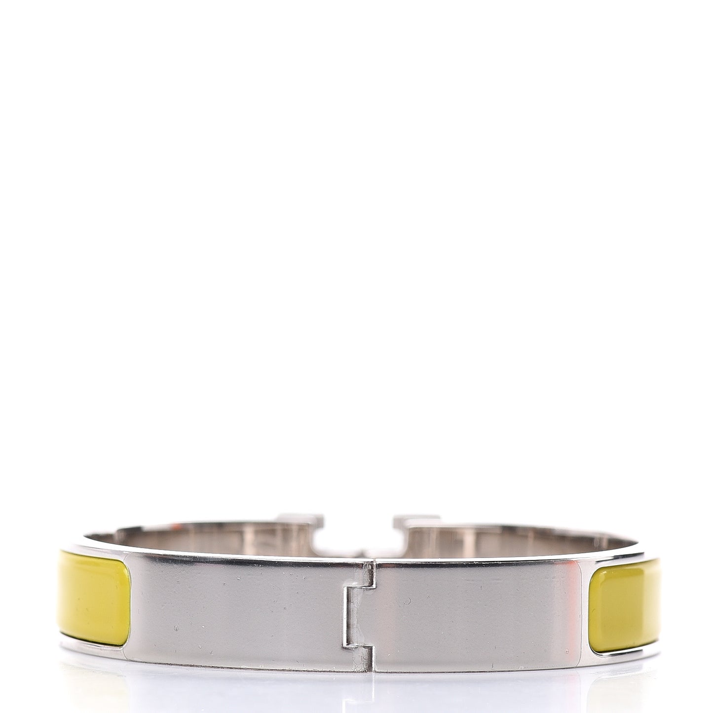 Enamel Narrow Clic Clac H Bracelet GM Chartreuse