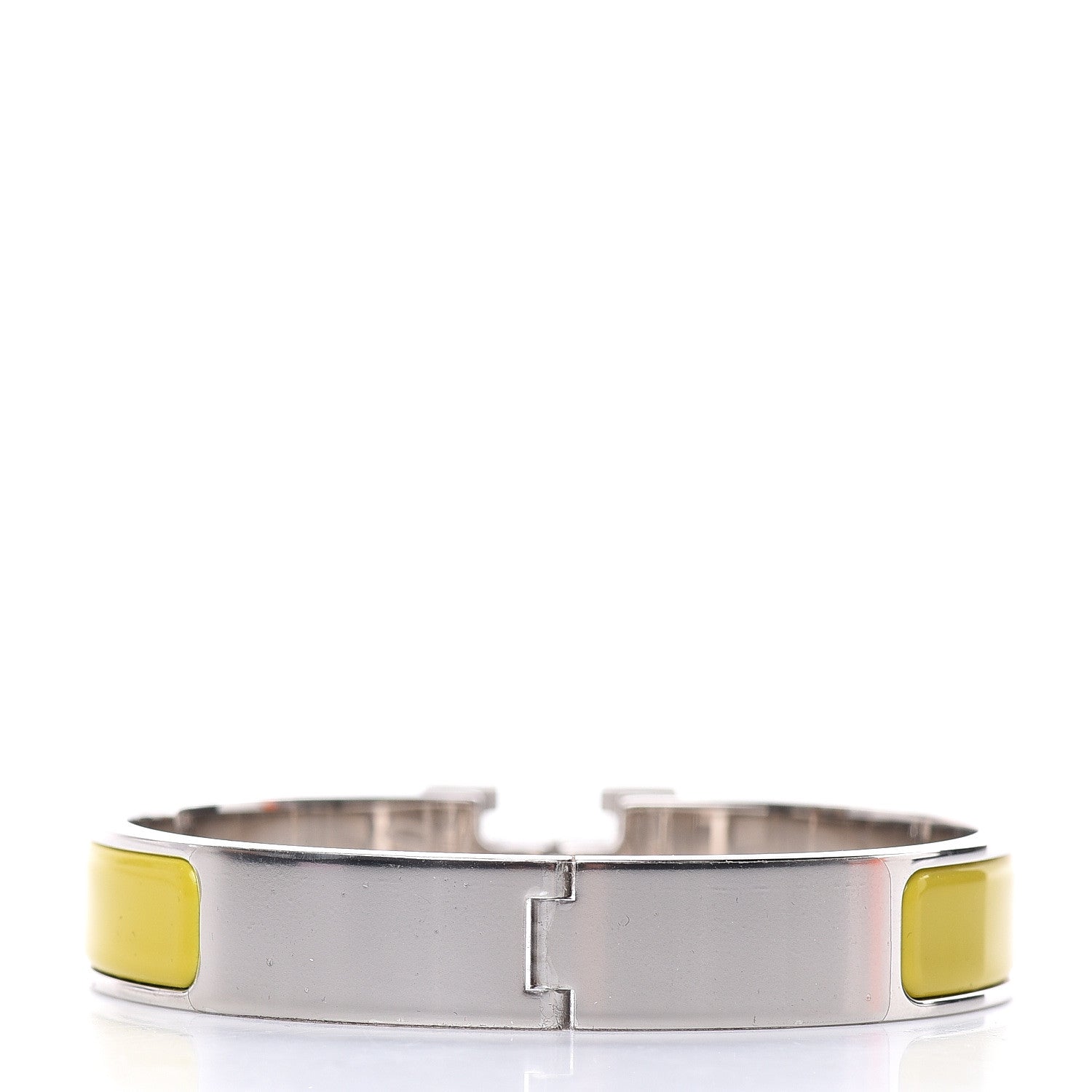 Hermes Enamel Narrow Clic Clac H Bracelet GM Chartreuse 3 of 6