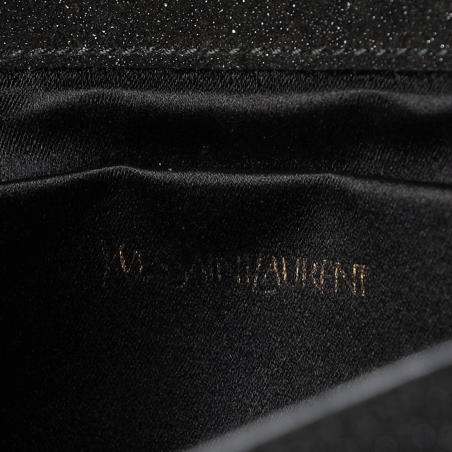 Saint Laurent Glitter Calfskin Classic Y Ligne Clutch Black 7 of 8