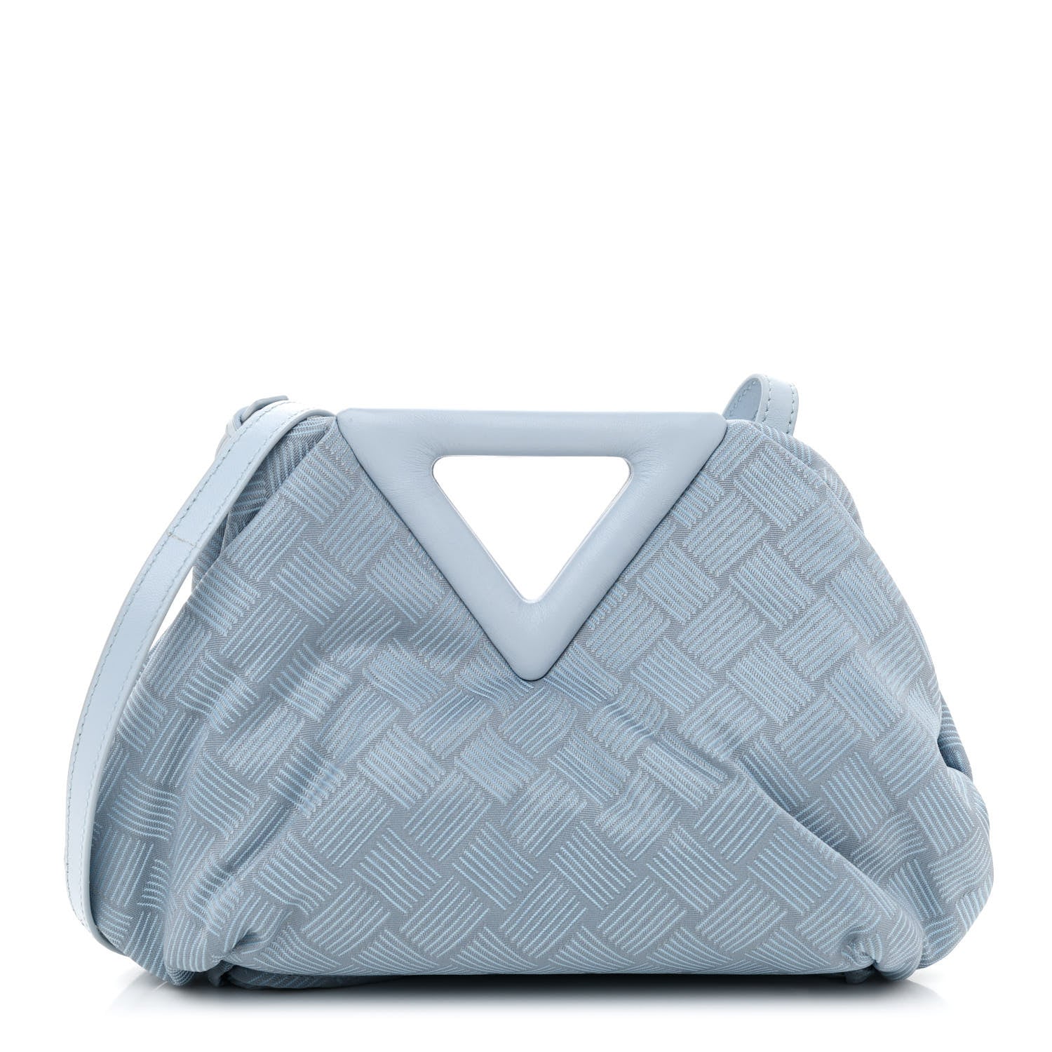 Bottega Veneta Fabric Intrecciato Small The Point Triangle Bag Light Blue 1 of 8