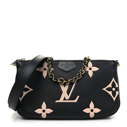 Louis Vuitton Empreinte Monogram Giant Multi Pochette Accessories Large Pochette Black Beige 1 of 9