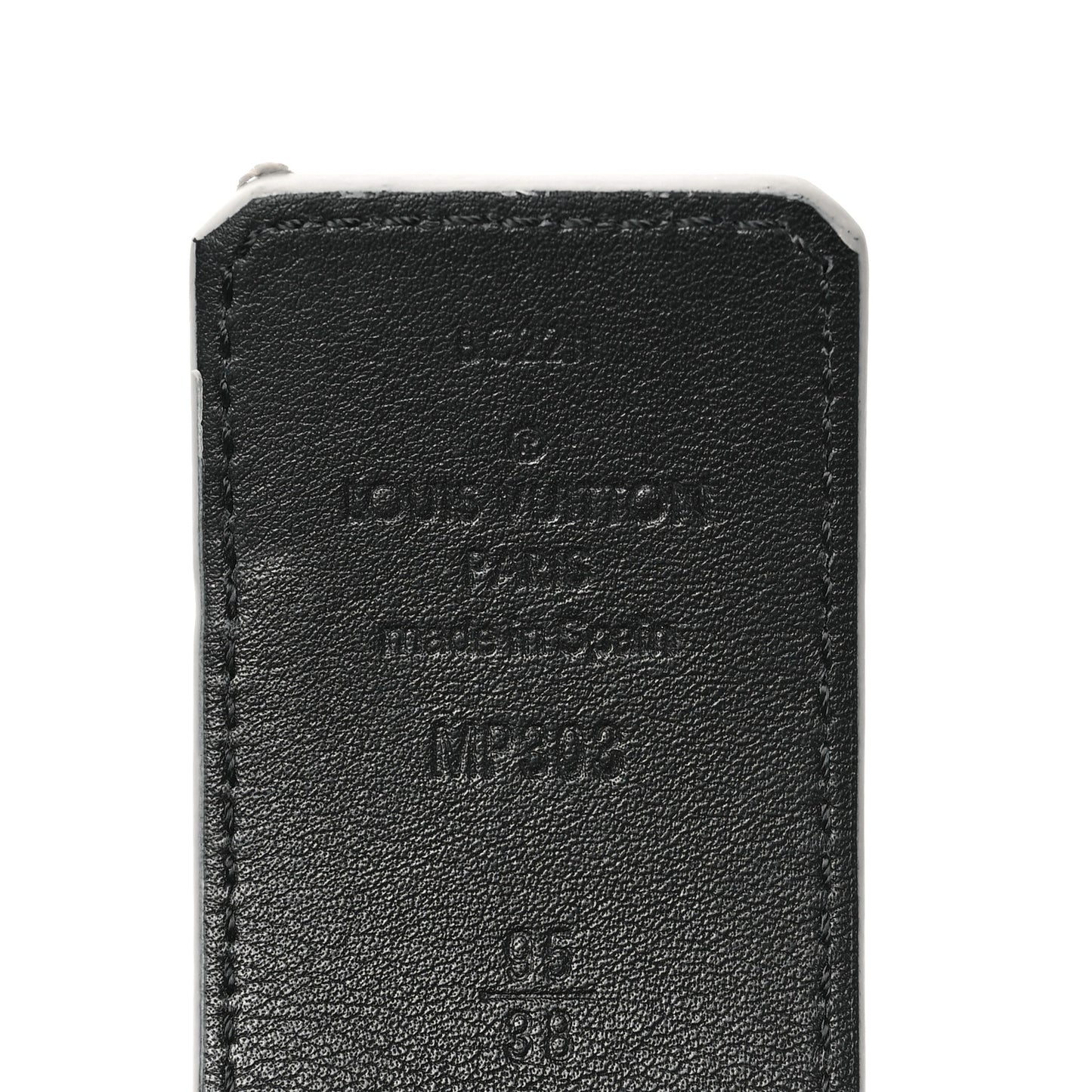 Monogram Miroir 40mm Reversible LV Initiales Belt 95 38 Silver