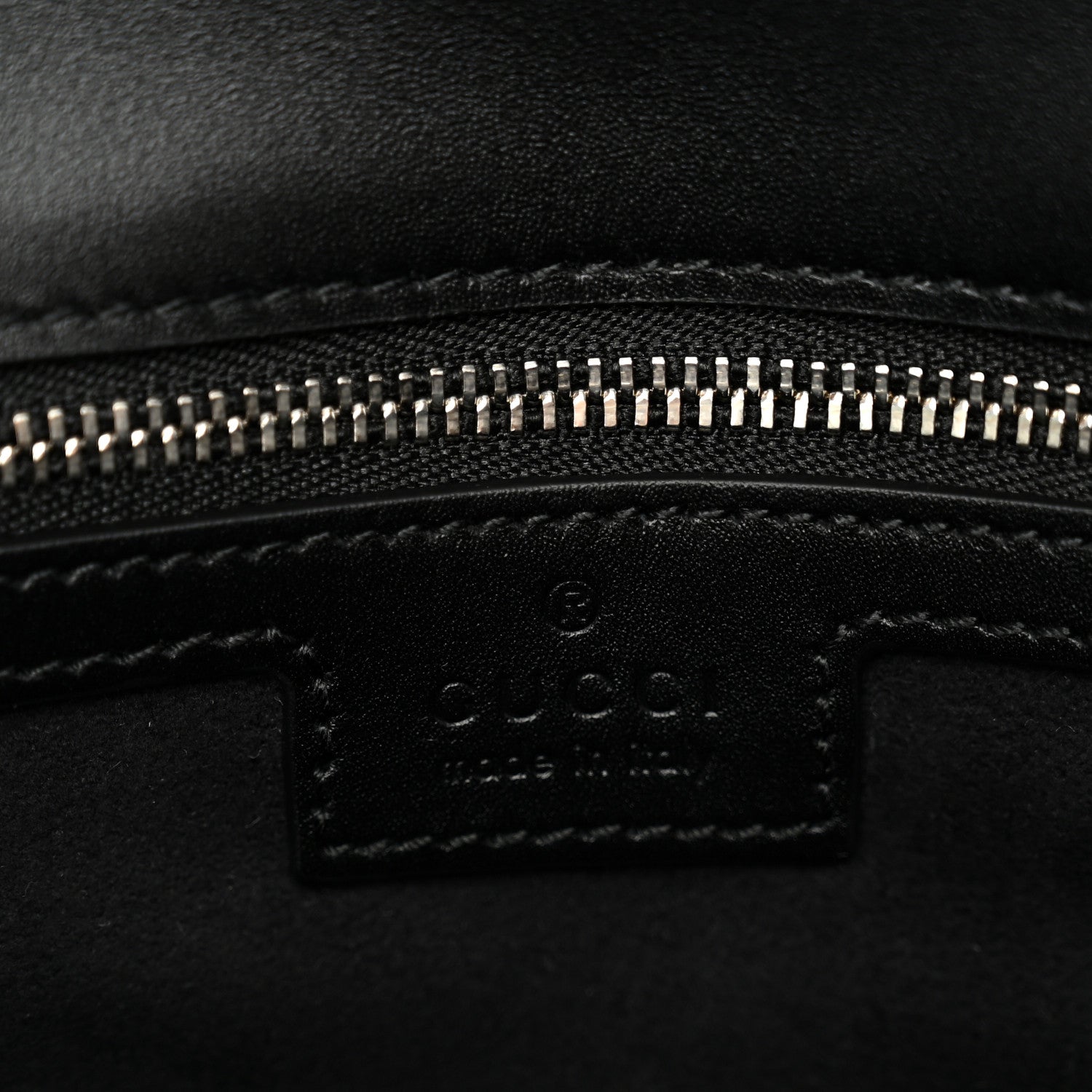 Gucci Senna Calfskin Lines Petite GG Top Handle Shoulder Bag Black Mystic White 6 of 10