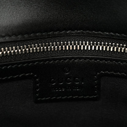 Gucci Senna Calfskin Lines Petite GG Top Handle Shoulder Bag Black Mystic White 6 of 10