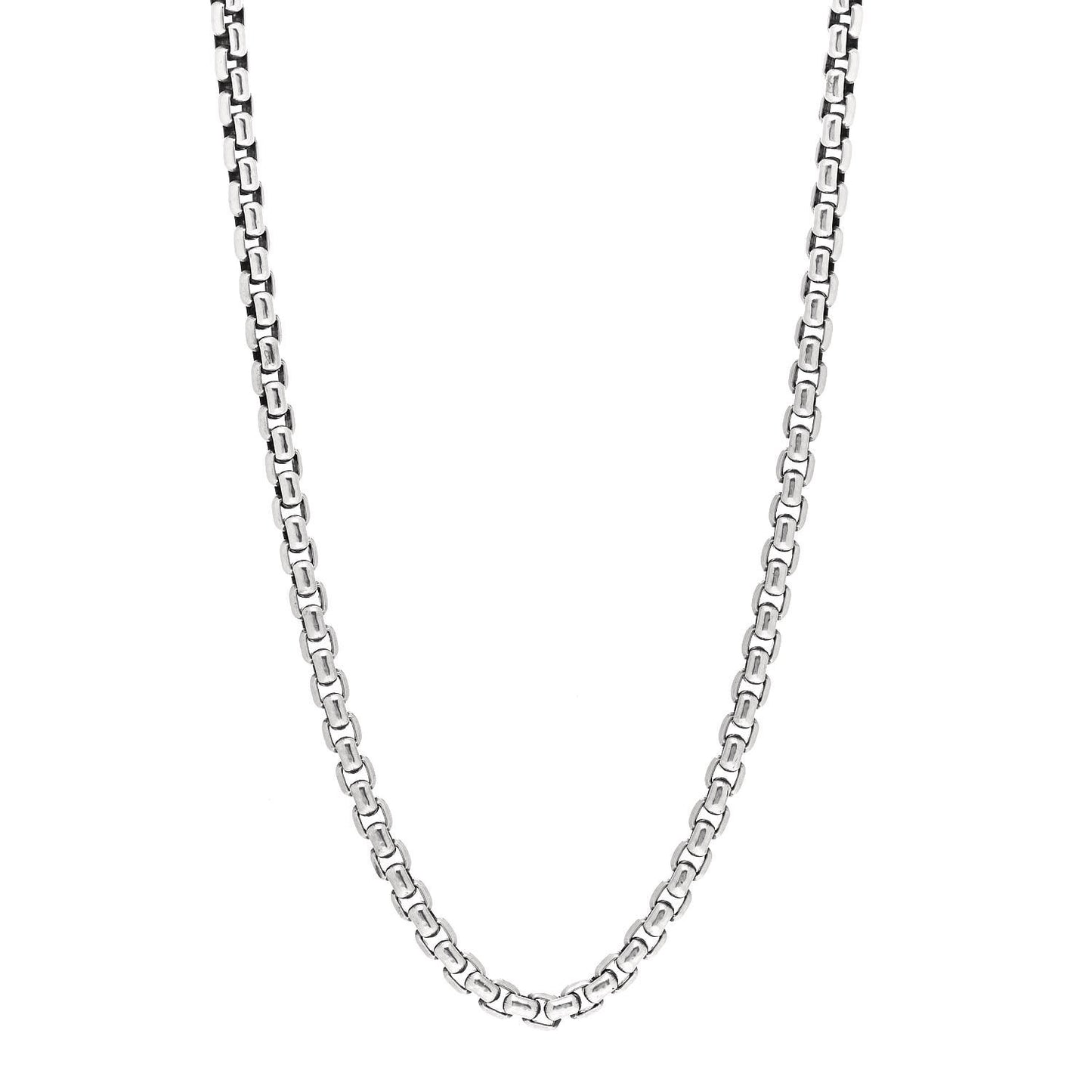 Sterling Silver 4.8mm Box Chain Necklace 22"