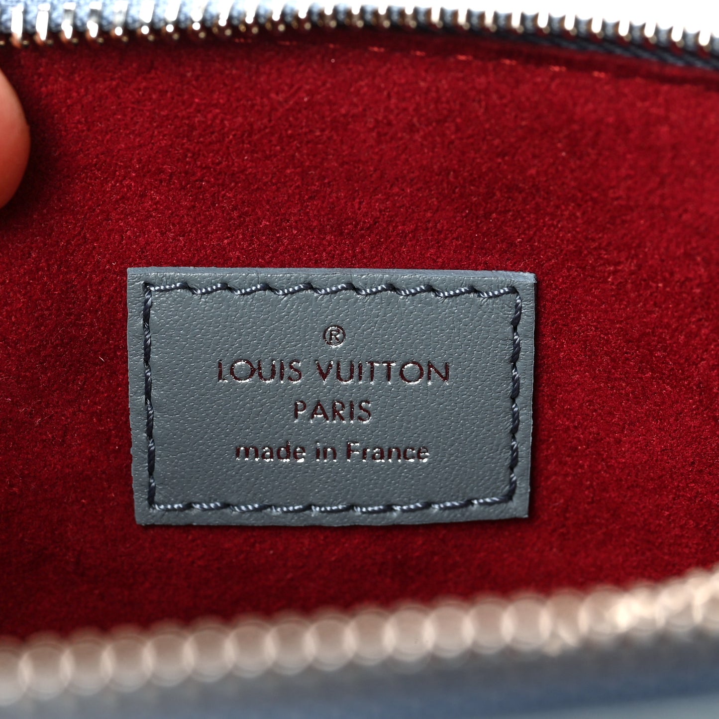 Lambskin Embossed Monogram Coussin PM Blue Glacier