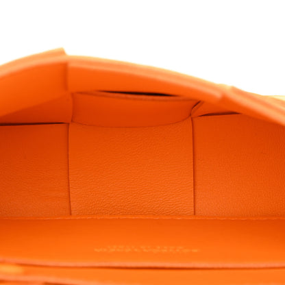 Bottega Veneta Lambskin Maxi Intrecciato Extra Mini Cassette Crossbody Bag Tangerine 5 of 11