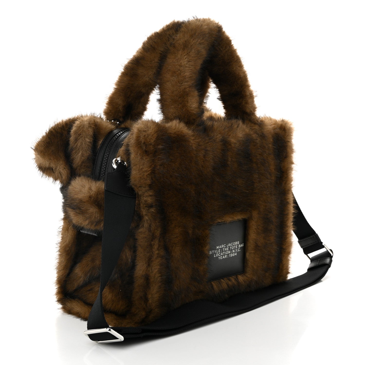 Marc Jacobs Faux Fur The Teddy Bear Tote Bag Ebony 3 of 10