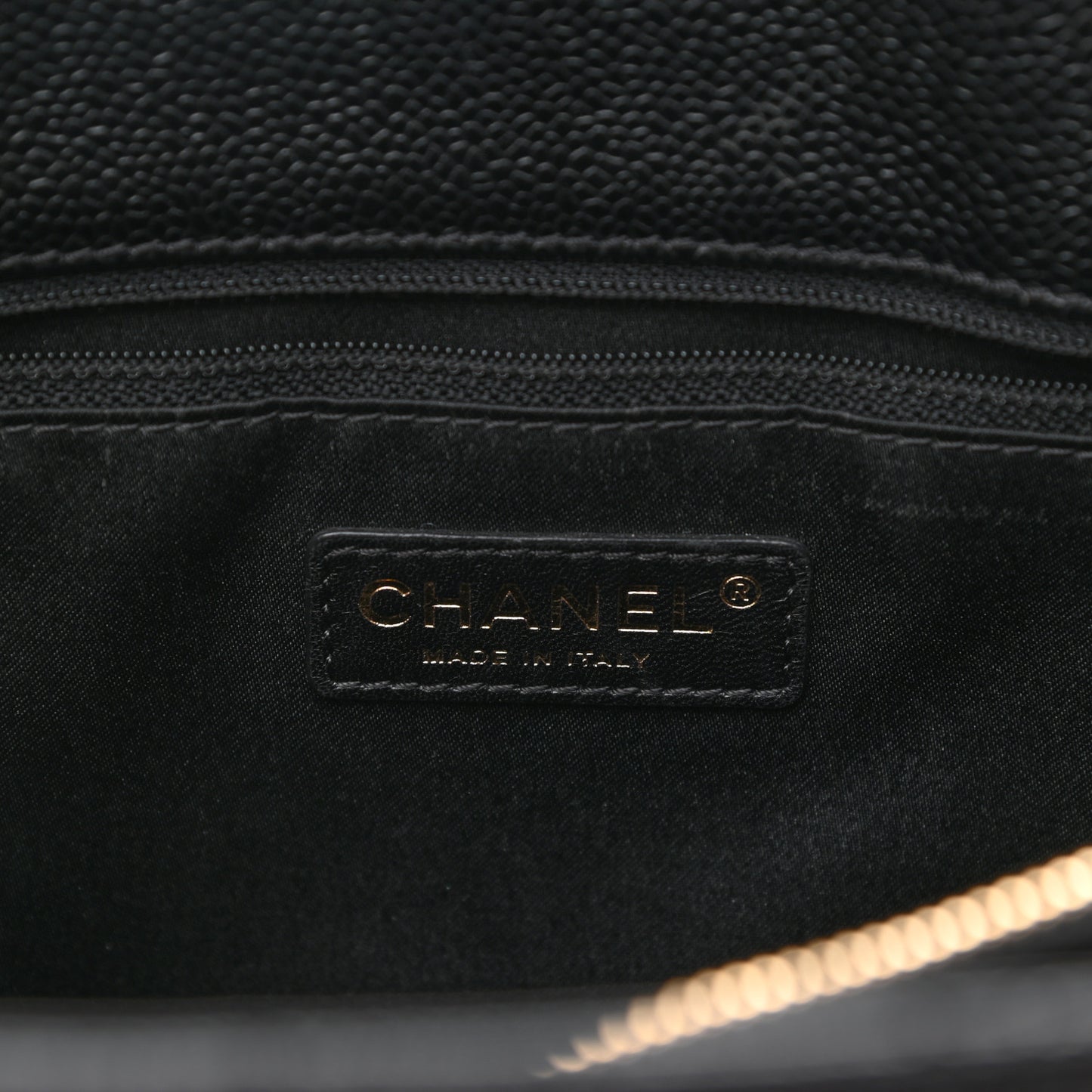 Caviar Quilted Grand Shopping Tote GST Black
