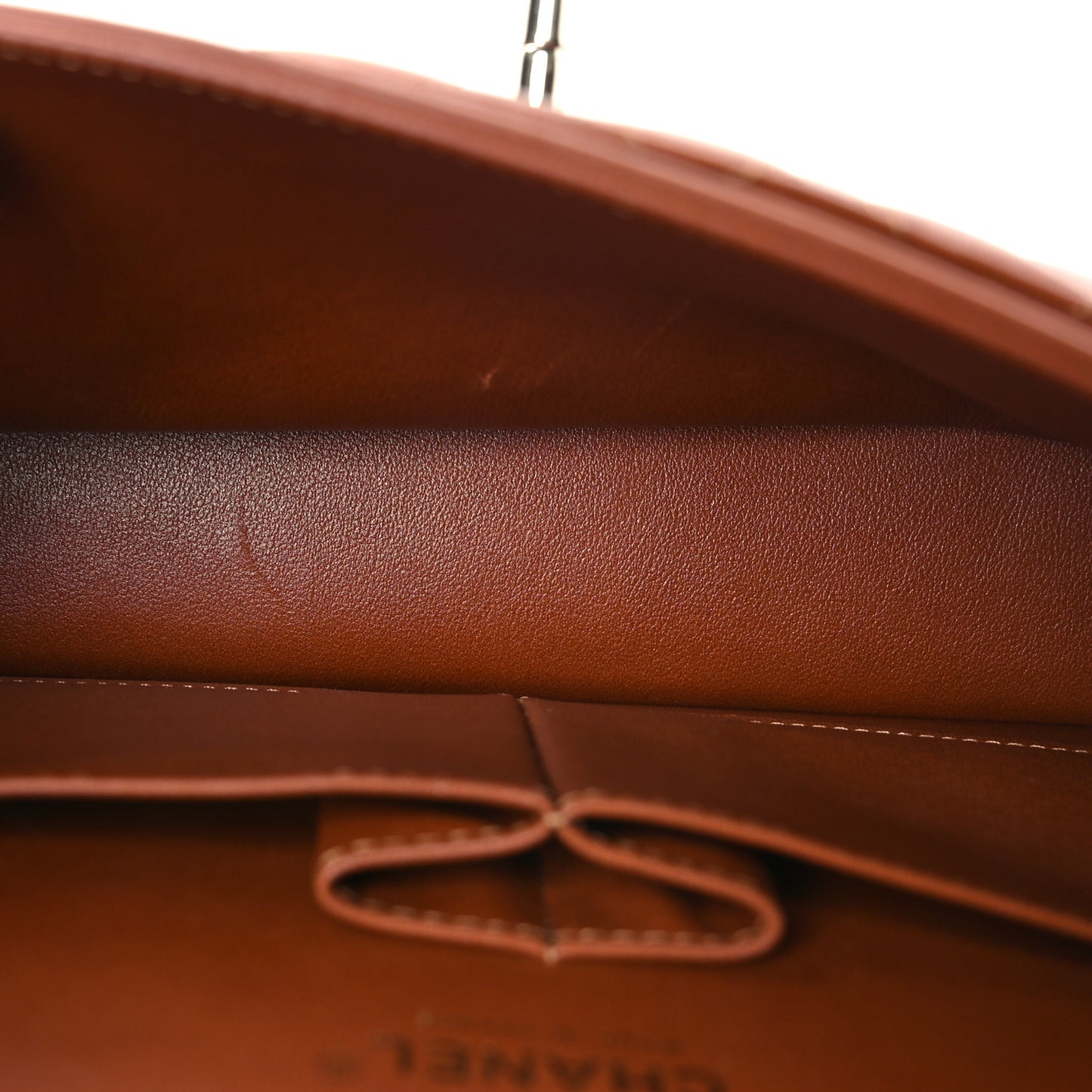 Lambskin Quilted Medium Double Flap Brown