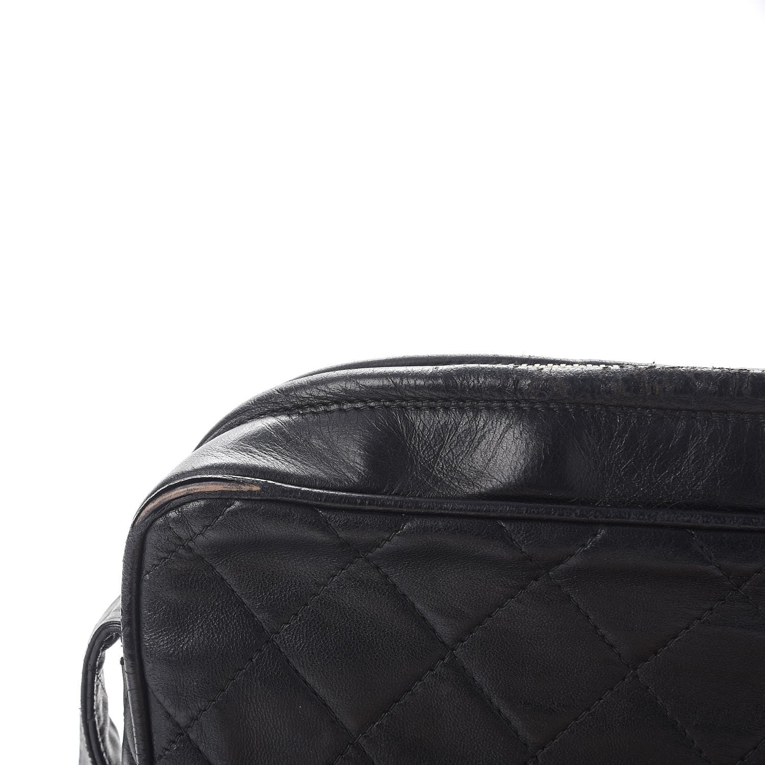 Chanel Lambskin Quilted Tassel Camera Case Black 10 of 12