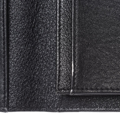 Chanel Shiny Goatskin Chevron Quilted Yen Wallet Black 14 of 15