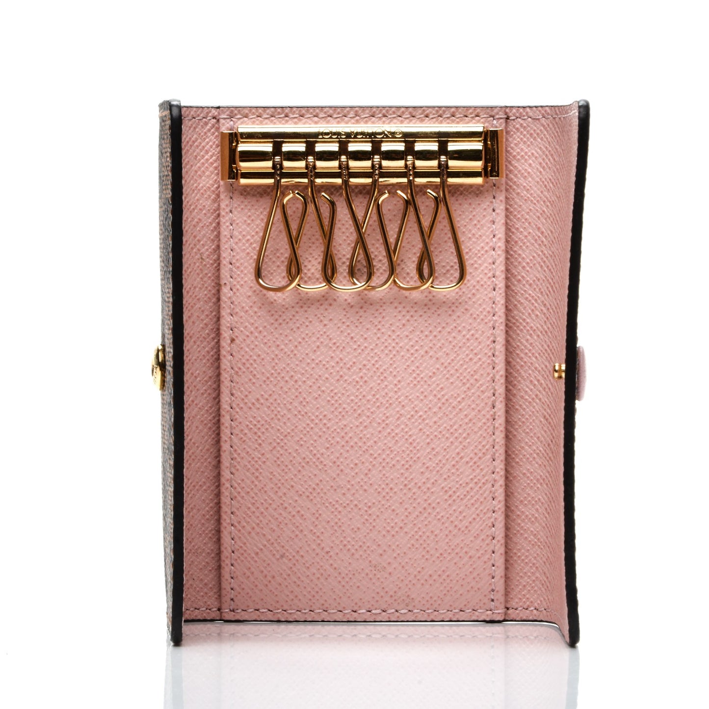 Damier Ebene Multicles 6 Key Holder Rose Ballerine