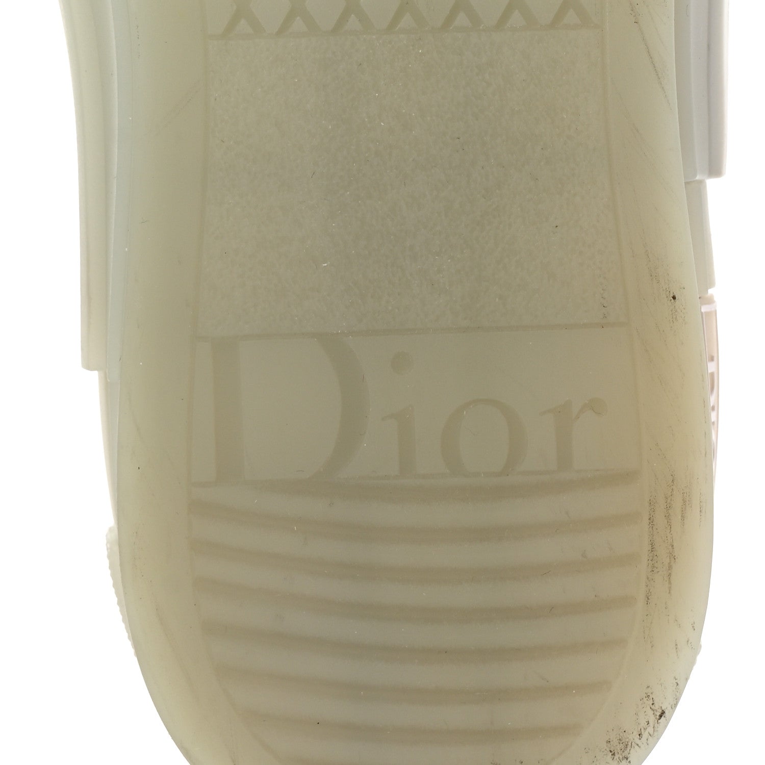 Christian Dior PVC Oblique Embossed Womens B23 Low Top Sneakers 37 White 7 of 10