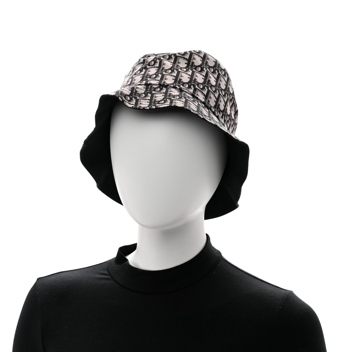 Christian Dior Oblique Reversible Teddy-D Brim Bucket Hat 57 Black 8 of 13