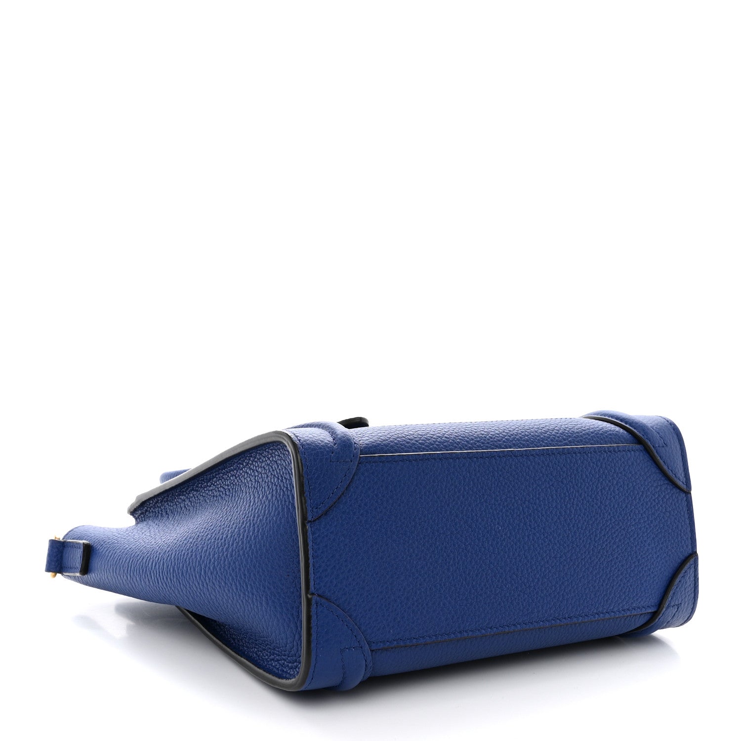 Celine Drummed Calfskin Nano Luggage Indigo 4 of 10