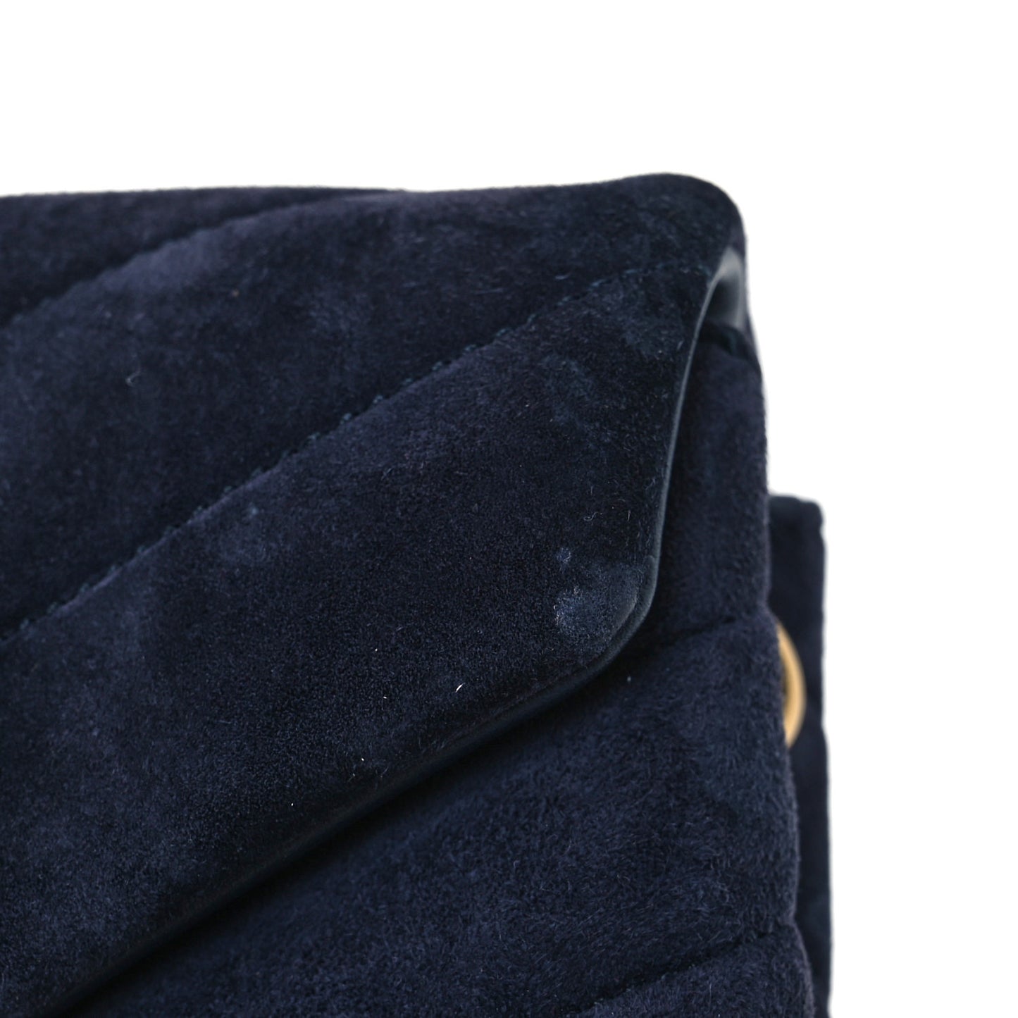 Suede Y Quilted Monogram Toy Loulou Crossbody Bag Navy