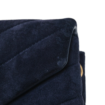 Saint Laurent Suede Y Quilted Monogram Toy Loulou Crossbody Bag Navy 12 of 12