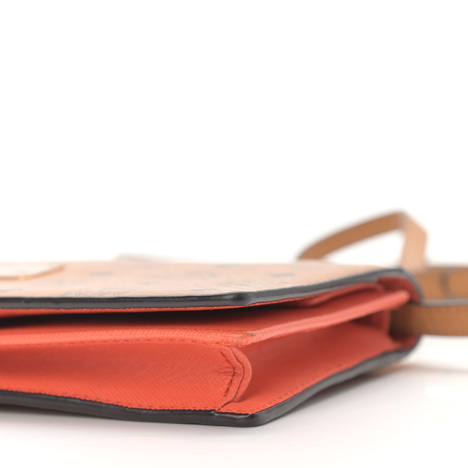 MCM Visetos Chain Wallet Crossbody Cognac Orange 8 of 8