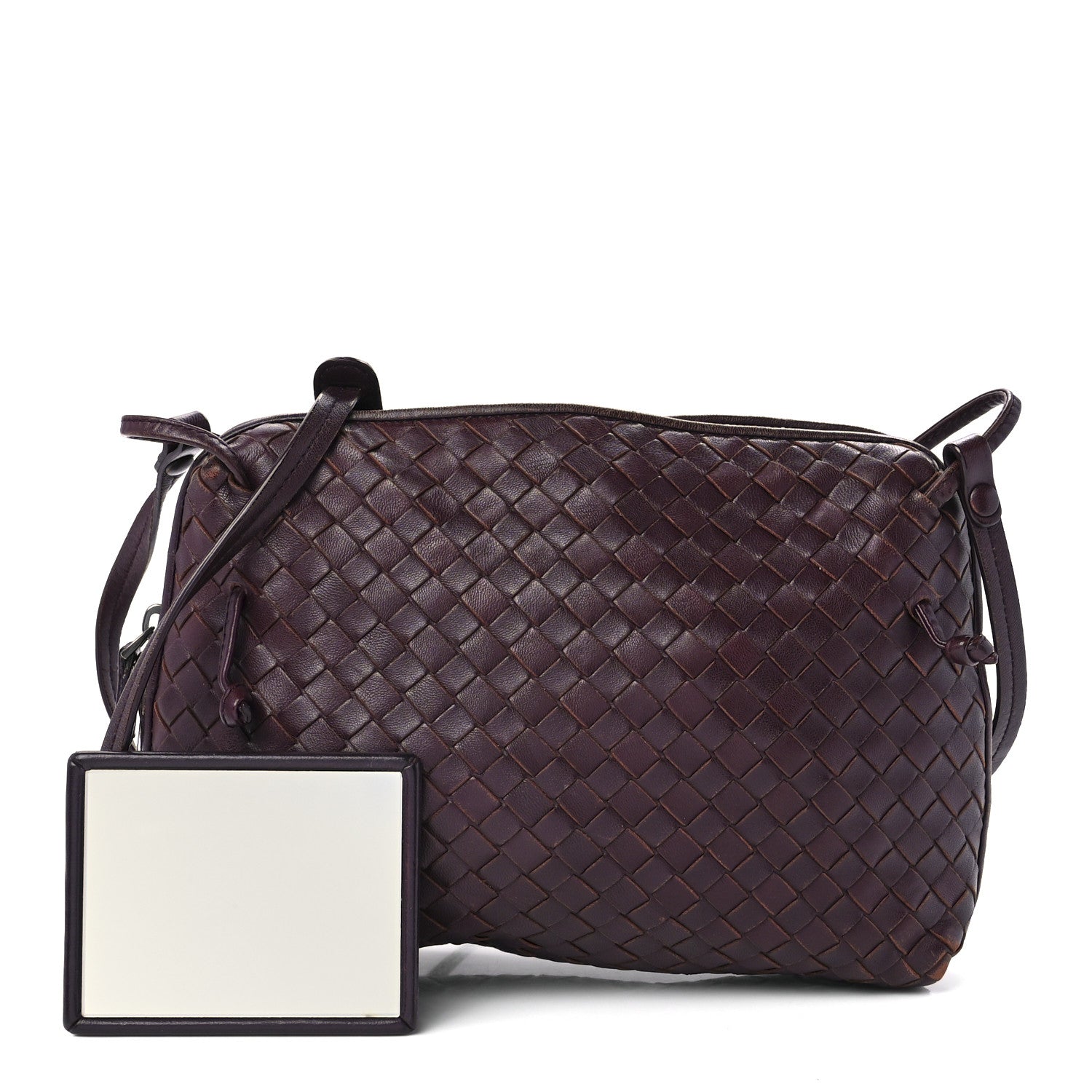 Bottega Veneta Nappa Intrecciato Nodini Crossbody Messenger Burgundy 1 of 17