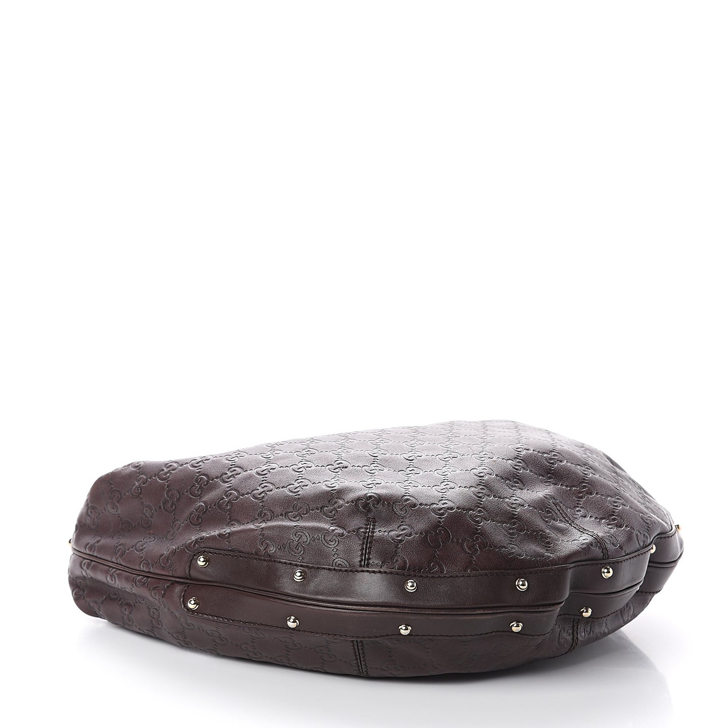 Guccissima Large Biba Hobo Dark Brown