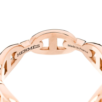 Hermes 18K Rose Gold PM Chaine D'Ancre Enchainee Ring 55 7.25 4 of 7