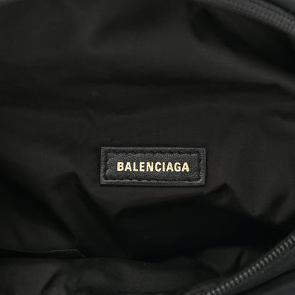 Balenciaga Sport Nylon Logo Embroidered Wheel Belt Bag Black White 6 of 11