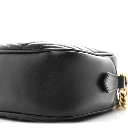 Gucci Calfskin Matelasse Small GG Marmont Chain Shoulder Bag Black 10 of 10