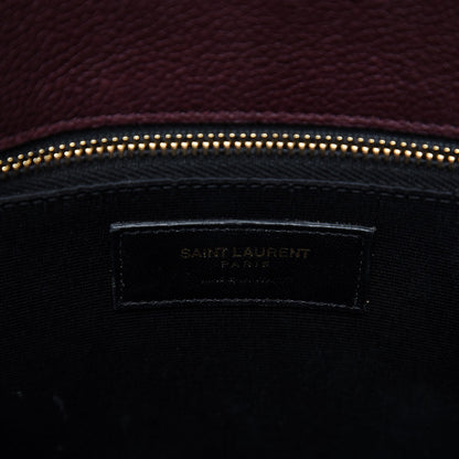 Saint Laurent Grained Calfskin Small Classic Sac De Jour Bordeaux 7 of 11